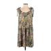 Jodifl Casual Dress - Shift Scoop Neck Sleeveless: Green Dresses - Women's Size Medium