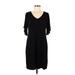 Apt. 9 Casual Dress - Midi: Black Solid Dresses - Women's Size Medium