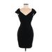 Zara Basic Cocktail Dress - Sheath: Black Solid Dresses - Women's Size Medium