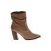 Vince Camuto Ankle Boots: Tan Solid Shoes - Women's Size 8 - Almond Toe