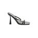 Liliana Heels: Slip-on Stiletto Cocktail Party Black Print Shoes - Women's Size 10 - Open Toe