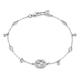 Gucci Interlocking White Gold Diamond Bracelet (Size M, 6.7")