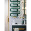 Terma Bookie heated towel rail 655x500 matt green