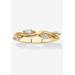 Women's 18K Yellow Gold Plated Cubic Zirconia Stackable Vine Ring by PalmBeach Jewelry in Cubic Zirconia (Size 10)