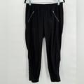 Athleta Pants & Jumpsuits | Athleta Pants Womens Aspire Ruched Cinch Leg Ankle Black Pull On Size 8 | Color: Black | Size: 8