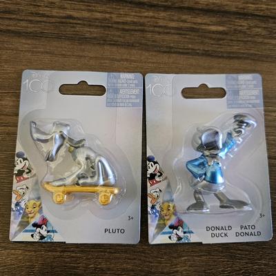 Disney Toys | Disney 100 Pluto Donald Collectible Figures New 2-3 Inch Tall | Color: Silver | Size: Osb