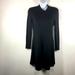 Madewell Dresses | Madewell Black Ribbed Long Sleeve Dress Size Xxs | Color: Black | Size: Xxs