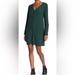 Madewell Dresses | Madewell Long Sleeve Novel Clustered Button Front Shift Dress In Smokey Spruce | Color: Green | Size: M