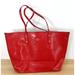 Coach Bags | Coach Bag Leather Shoulder Purse Red City Zip Tote Shopper Crossgrain Defects | Color: Gold/Red | Size: Large