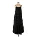 Lee Mathews Casual Dress: Black Dresses - Women's Size Large