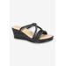 Wide Width Women's Elvera Wedge by Easy Street in Black (Size 11 W)