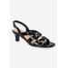 Wide Width Women's Zazie Sandal by Easy Street in Black Patent (Size 9 W)