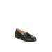 Wide Width Women's Sonoma 2 Loafer by LifeStride in Black Faux Leather (Size 11 W)