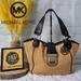 Michael Kors Bags | Michael Kors Charlton Natural / Black Straw Rattan Summer Shoulder Bag | Color: Black/Tan | Size: 9"-14"W X 4" D X 8" H