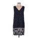 Gap Casual Dress - Shift V Neck Sleeveless: Blue Dresses - Women's Size Medium
