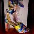 Jessica Simpson Shoes | Nib Jessica Simpson Noelene Pink Floral Silk Strappy Tie Block Heels Women 7 37 | Color: Pink/Purple | Size: 7