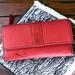 Coach Bags | Coach Leather Trifold Wallet With Removable Checkbook Cover Red | Color: Red | Size: Os