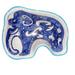 Anthropologie Other | Anthropology Elephant Ceramic Bowl Dish Hand Painted One Of A Kind | Color: Blue/White | Size: Os