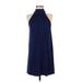 Susana Monaco Casual Dress - Shift: Blue Solid Dresses - Women's Size X-Small