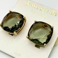 Kate Spade Jewelry | Kate Spade Smoky Green Gray Faceted Clip Earrings Nwt | Color: Gray/Green | Size: Os