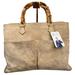 Gucci Bags | Gucci Gg Diana Bamboo Tan Suede Leather Dual Snap Xl Pocket Top Handle Tote | Color: Brown/Cream | Size: Os