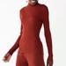 Nine West Sweaters | Nine West Women’s Ribbed Mock Neck Sweater In Cherry Merlot Size Large | Color: Brown/Red | Size: L