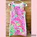 Lilly Pulitzer Dresses | Euc Lilly Pulitzer Mila Shift Dress, Multi All Nighter | Color: Green/Pink | Size: 2