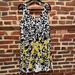 Nine West Dresses | Nine West Black, White And Yellow Flower Fit And Flare Dress In Size 14w | Color: Black/Yellow | Size: 14w