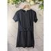 J. Crew Dresses | J Crew Women Black Crew Neck Short Sleeve Tie-Back Casual Cotton A-Line Dress M | Color: Black | Size: M