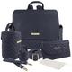 Nazareno Gabrielli 5807 Faux Leather Baby Changing Bag Set, blue navy, One Size