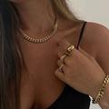 Free People Jewelry | Miami Necklace Chain 18k Gold Plated | Color: Gold | Size: Os