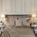 Emma Barclay Glamour - Quilted Sequin Velvet Duvet Set in Mink - Super King Bed