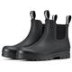 HISEA Wellington Boots Women's Short Rain Boots Waterproof Chelsea Boots Garden Shoes Non-Slip Ankle Boots with Comfort Insole Fashion Lightweight Rain Shoes for Outdoor Use, black, 8.5 UK