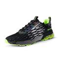 Mens Trainers Road Running Shoes Walking Tennis Trainers Fitness Gym Trainers Lightweight Jogging Shoes Casual Sports Shoes Black Green9.5 UK