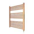 600mm(w) x 800mm(h) Straight Copper Electric Heated Towel Rail, Radiator, Warmer. Supplied with 300 Watt Electric Heating Element (PRE-FILLED with heating solution)