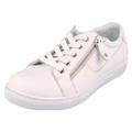 Padders Ladies Casual Soft Leather Trainers Arora - White Leather - UK Size 7 2E - EU Size 41
