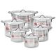 SQ Professional Galaxis Taurus - 6pc Aluminium Casserole Set with lids -Cooking Pot-Deep Stockpot Soup Pot Saucepan-Cookware Cooking Pan - Stew Catering- (26-28-30-32-36-40 cm)