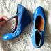 Anthropologie Shoes | Euc Anthropologie Leifnotes Blue Suede/Patent Toe Mary Jane Wedges | Size 40 10 | Color: Blue | Size: 10