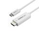 StarTech.com (2m/6.6ft) USB C to HDMI Cable - 4K 60Hz USB Type C to HDMI 2.0 Video Adapter Cable - Thunderbolt 3 Compatible - Laptop to HDMI Monitor/Display - DP 1.2 Alt Mode HBR2 White (CDP2HD2MWNL)