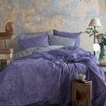 LERUUM Superking Bedding Set Cotton Reversible Purple Duvet Cover Set Dots Pattern 200 TC Luxury Quilt Cover Bed Set (Purple Bedding Superking)