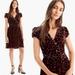 J. Crew Dresses | J. Crew Leopard Print Velvet Wrap Dress Size 6 | Color: Black/Pink | Size: 6
