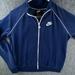 Nike Jackets & Coats | Nike Jacket Womens Medium Blue Velour Track Suit Top Coat Full Zip Up Fuzzy Gym | Color: Blue | Size: M