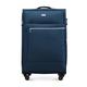 WITTCHEN MIRA Line Cabin Suitcase Carry on Baggage Hand Luggage Cabin Baggage Soft Luggage Polyester Luggage Carrying Handle Telescopic Handle Four Wheels TSA Combination Lock Size S Dark Blue