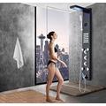 LiuGUyA Waterfall Shower Head Shower Column Panel Wall Mount with/Massage Jets para Bathroom Shower Douche