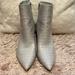 Nine West Shoes | Nine West Hayla Gray Crocodile Faux Leather Heeled Ankle Booties Size 12 | Color: Gray | Size: 12