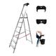 MYPRO PREMIUM LINE LADDER I Aluminium Step Ladder I Lightweight Portable Heavy Duty Platform Steps I 7 Tread I EN131 & TUV Certified I 150KG Capacity I Ideal for Trade & DIY | Tool Tray Included