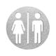 Toilet Signage Customized All Gender Restroom Signs - Toilet Door Sign - Bathroom Plaques WC Composite Aluminum Board Gold Silver for Hotel, Parking Lot, Shopping Center (Color : Silver, Size : 20x2