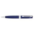 Sheaffer 300 Refillable Twist-Action Lacquer Ballpoint Pen with Chrome Trim, Medium Ballpoint, includes Premium Gift Box and Black Cartridge, 1 Pack, Chrome/Glossy Blue