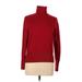 JM Collection Turtleneck Sweater: Red Tops - Women's Size Large