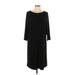 J.Jill Casual Dress - Shift: Black Solid Dresses - Women's Size Large